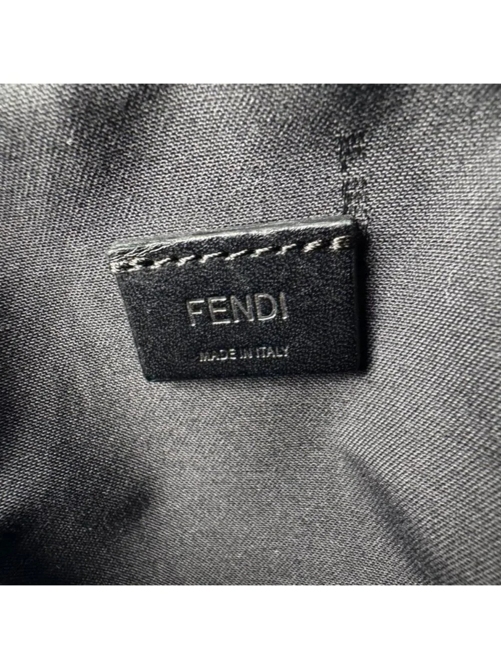 Fendi Baguette Phone Pouch Nylon Shoulder Bag Black